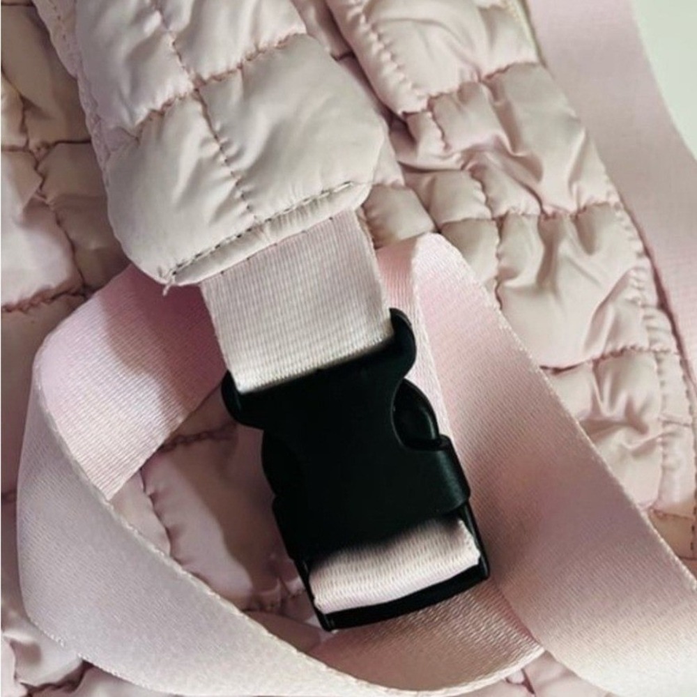 Pickle O Joe Quilted Sling Pickleball Bag Dusty Pink Zip Pockets Lightweight NWT - Picture 8 of 12